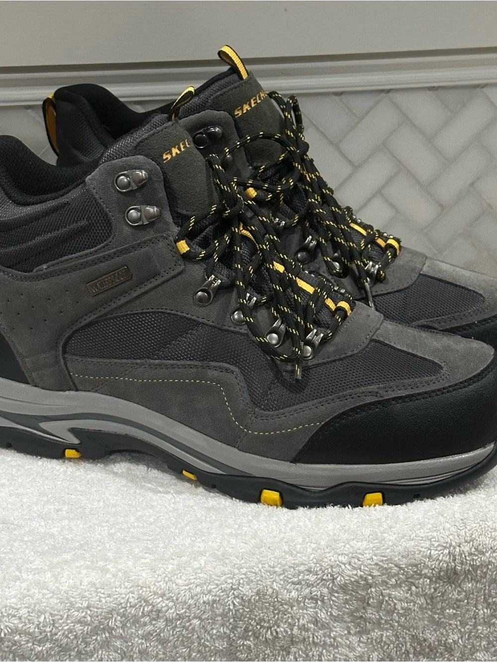 Skechers Mens Size 12 Trego Pacifico Hiking Boots Waterproof Relaxed Fit